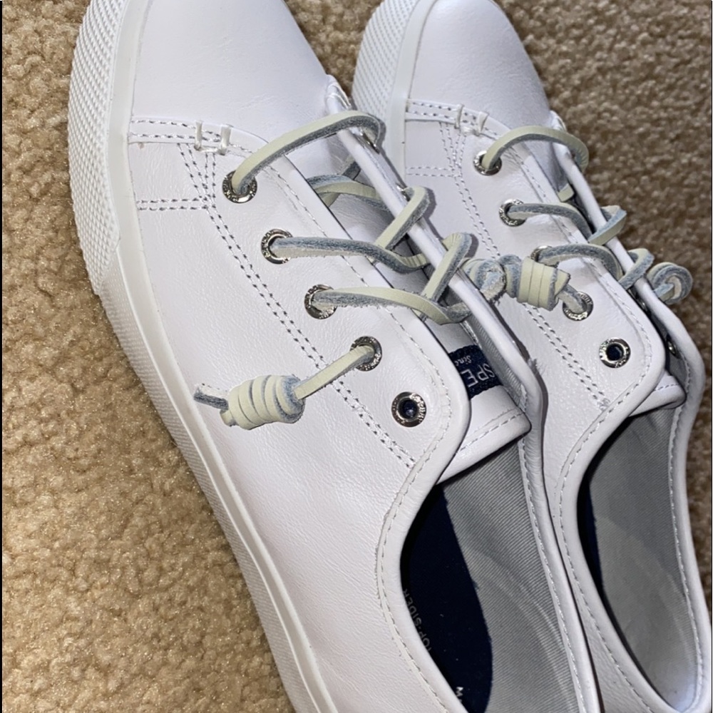 White Sperrys Top-Sider